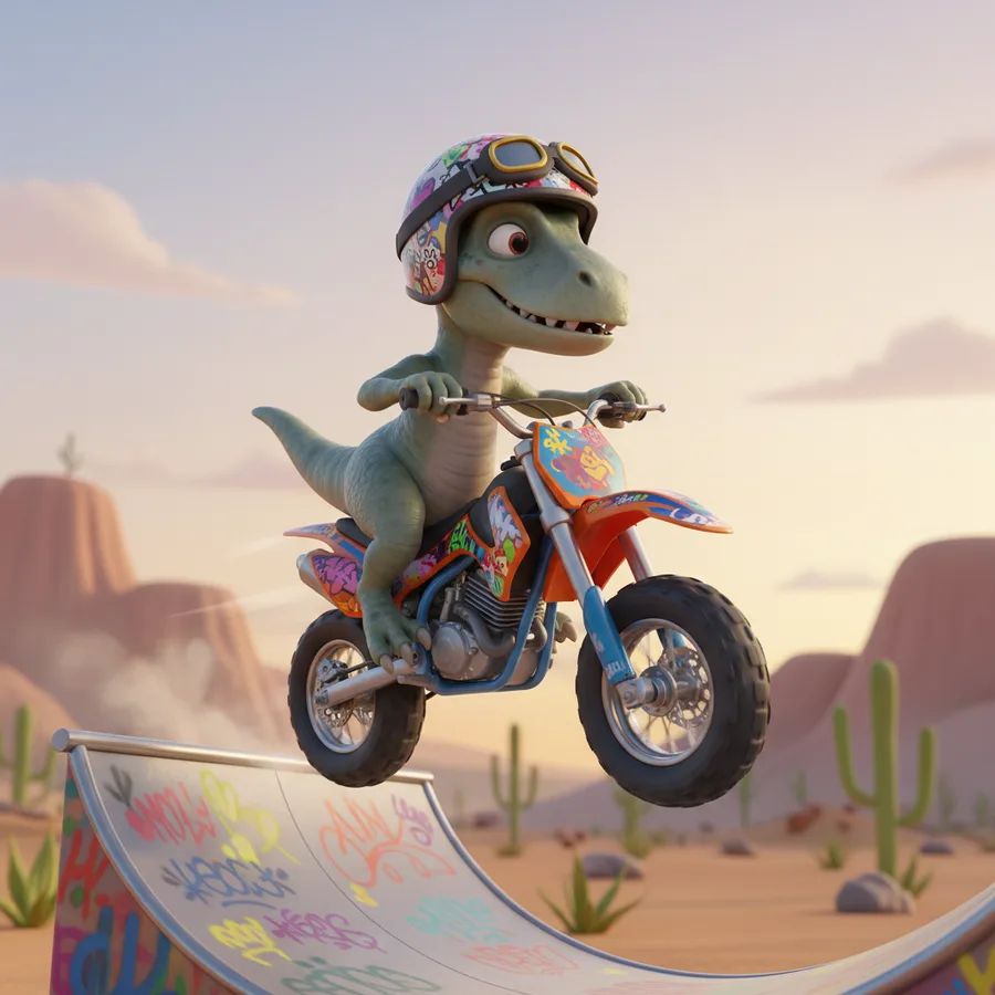 Dinosaur Motocross Adventure — Bedtime Story for Kids