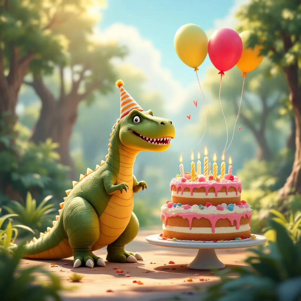 T-Rex Birthday Celebration — Bedtime Story for Kids