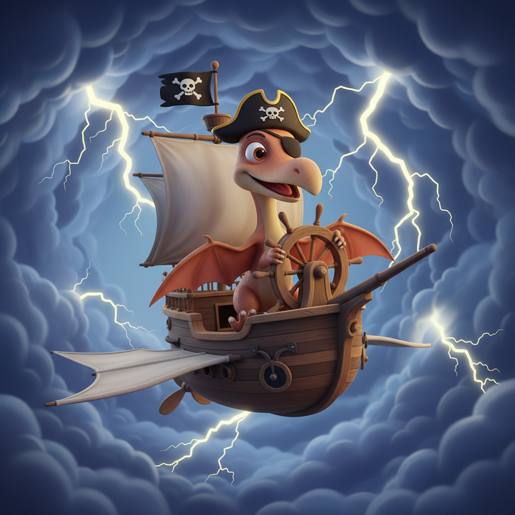 Pterodactyl Sky Pirate Adventure — Bedtime Story for Kids