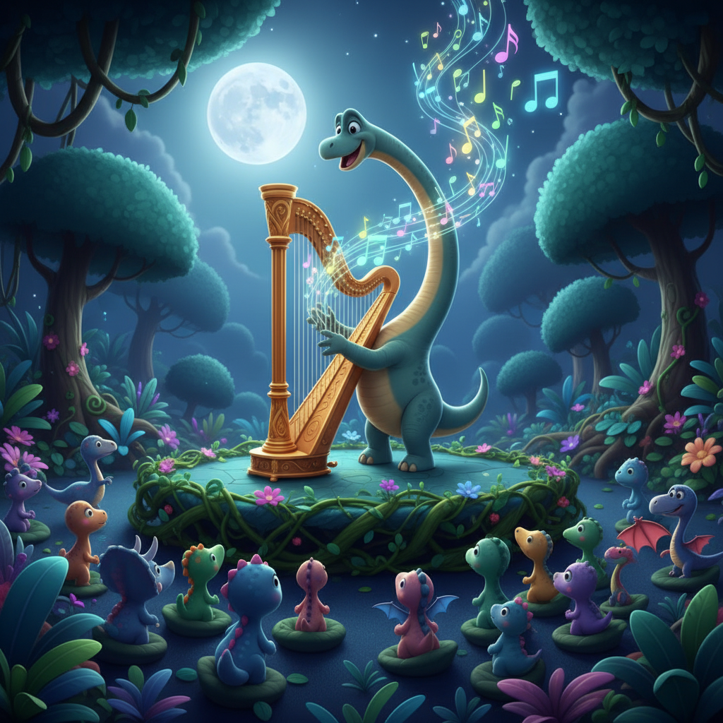Benny the Brachiosaurus' Musical Adventure — Bedtime Story for Kids