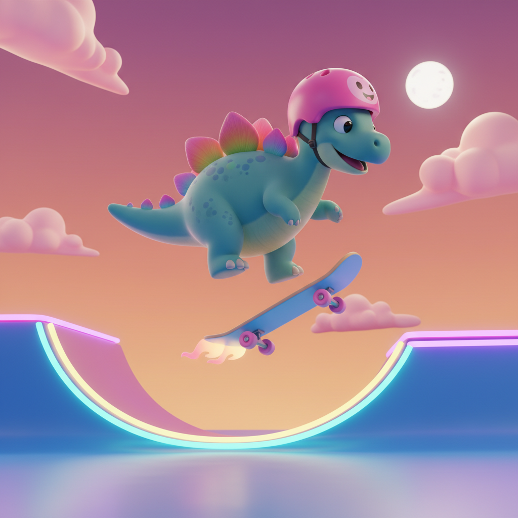 Stegosaurus Skateboarding Fun — Bedtime Story for Kids