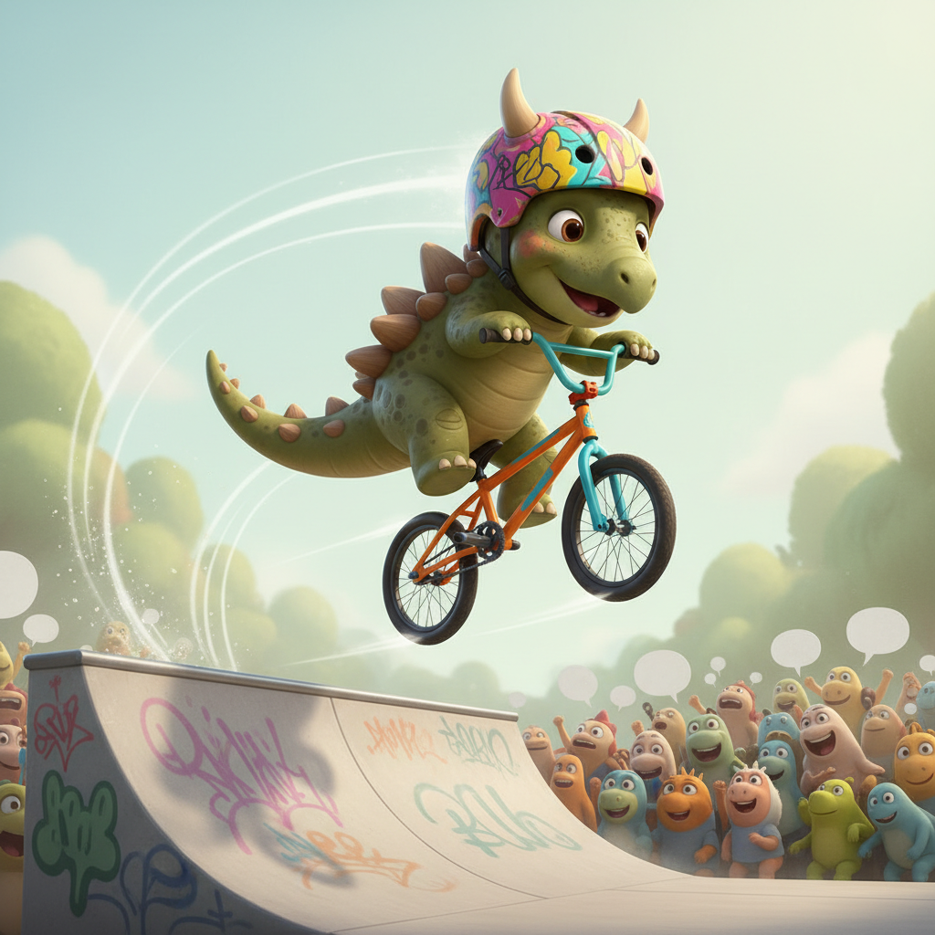 BMX Adventure with a Dinosaur — Bedtime Story for Kids
