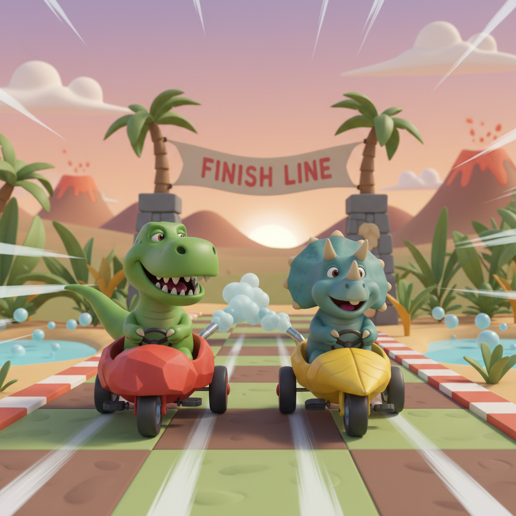 Dino Race Showdown — Bedtime Story for Kids