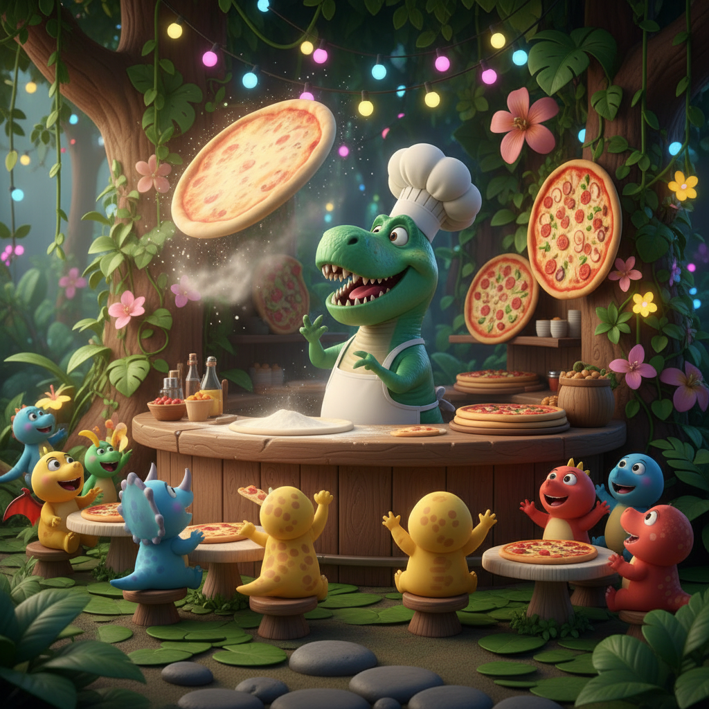 Dino Chef's Pizza Adventure — Bedtime Story for Kids