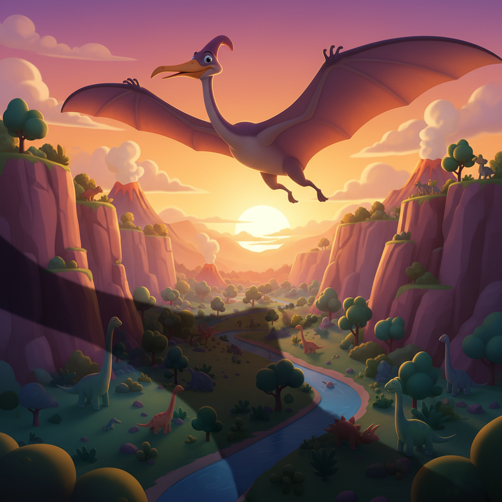 Quetzalcoatlus Adventure in the Prehistoric Valley — Bedtime Story for Kids