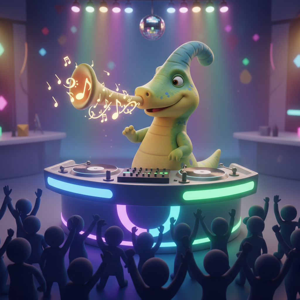 DJ Dino's Musical Adventure — Bedtime Story for Kids