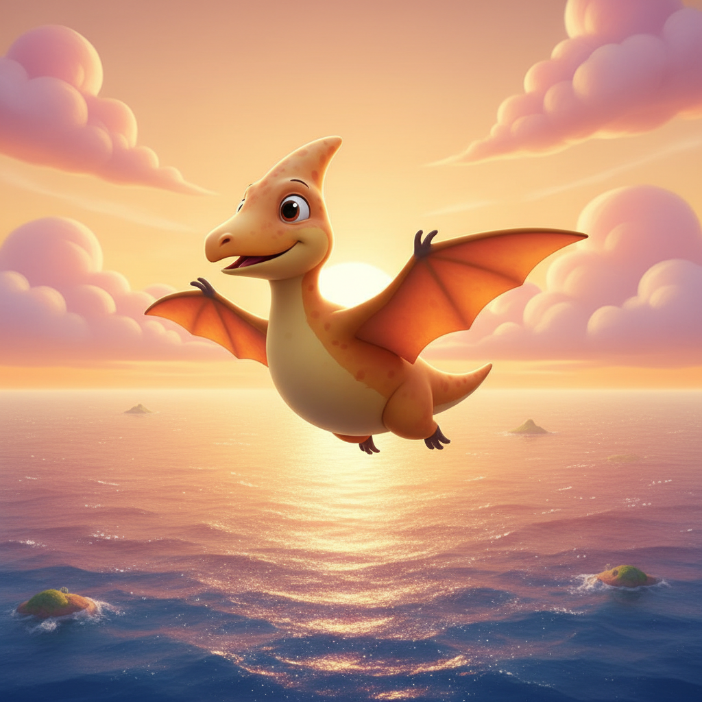 Pterodactyl's Sunset Adventure — Bedtime Story for Kids