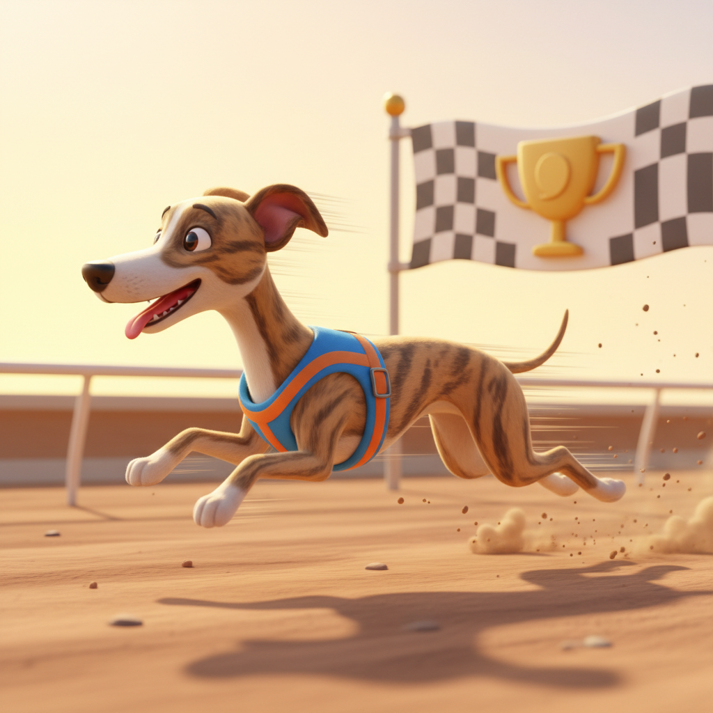 Brindle Whippet Race Adventure — Bedtime Story for Kids