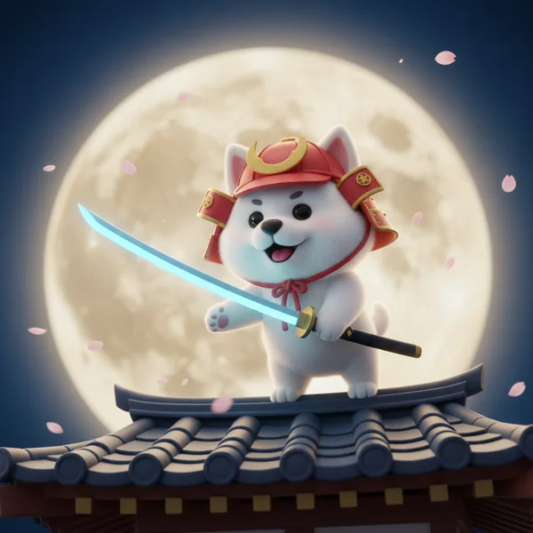 Samurai Rooftop Adventure — Free Coloring Page for Kids