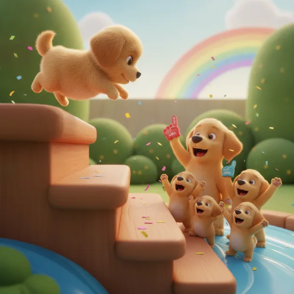Perritos Saltando Juntos — Dibujos de Perros para Colorear — Gratis para Imprimir