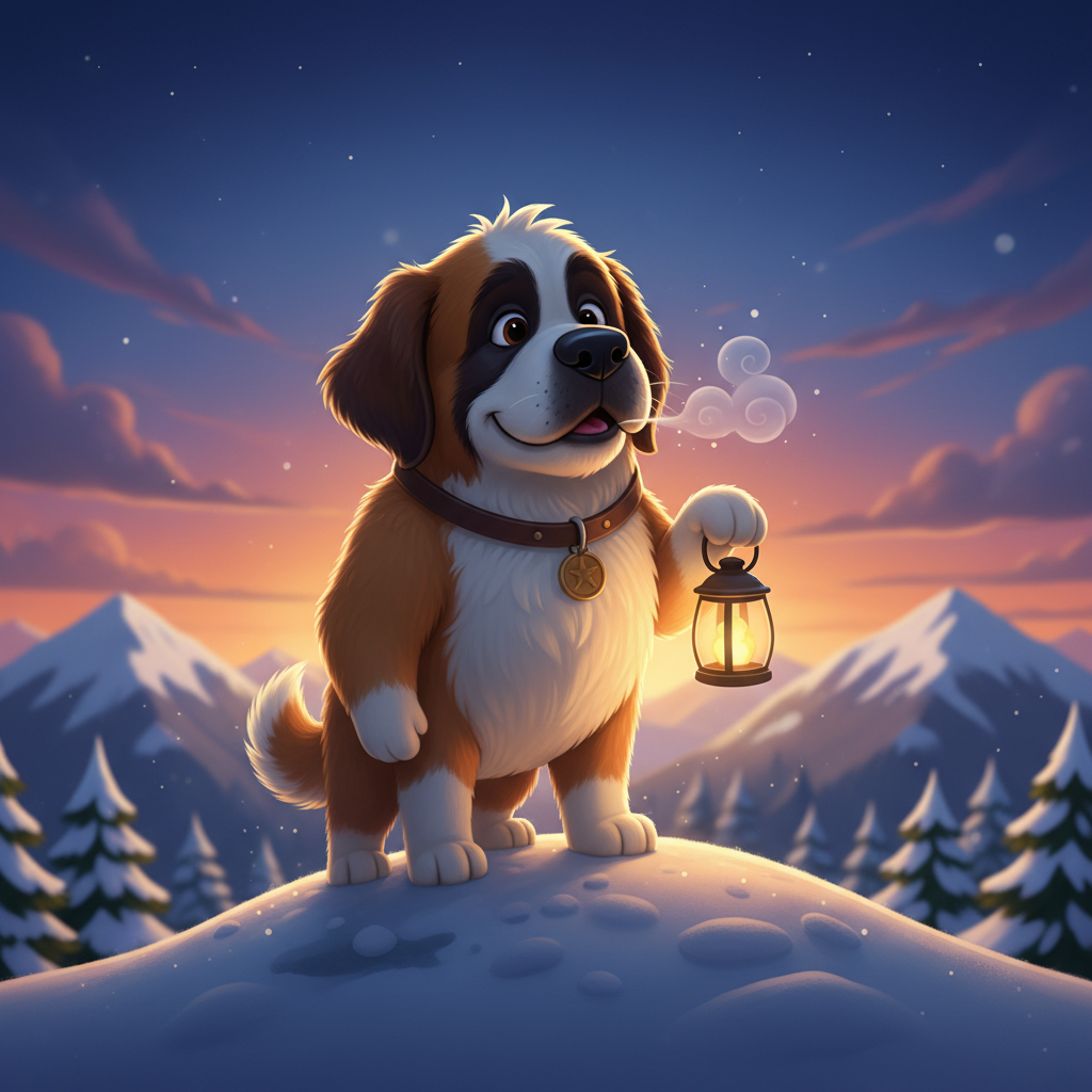 Saint Bernard's Lantern Adventure — Bedtime Story for Kids