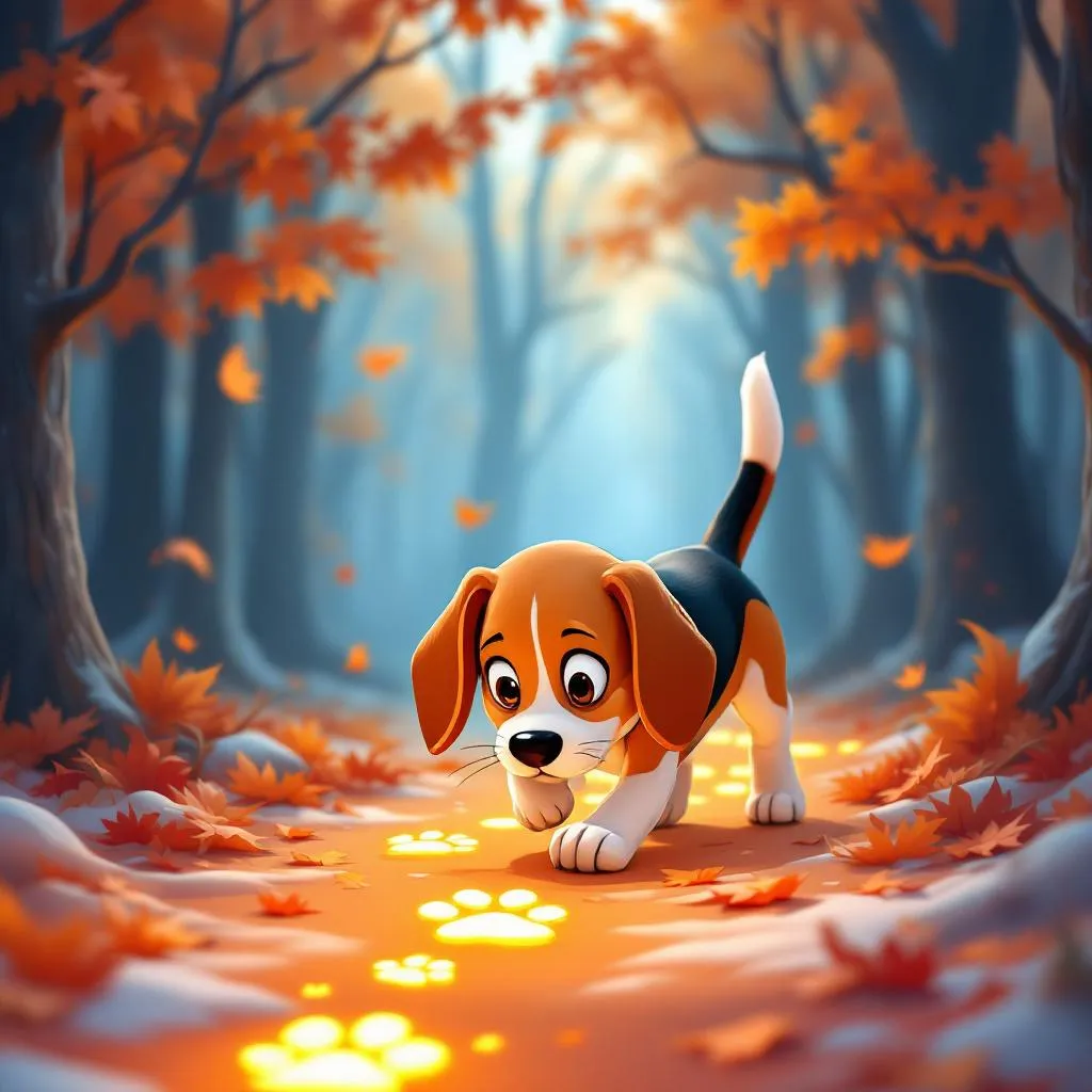 Beagle Paw Print Trail — Beagle Puppy Bedtime Story for Kids
