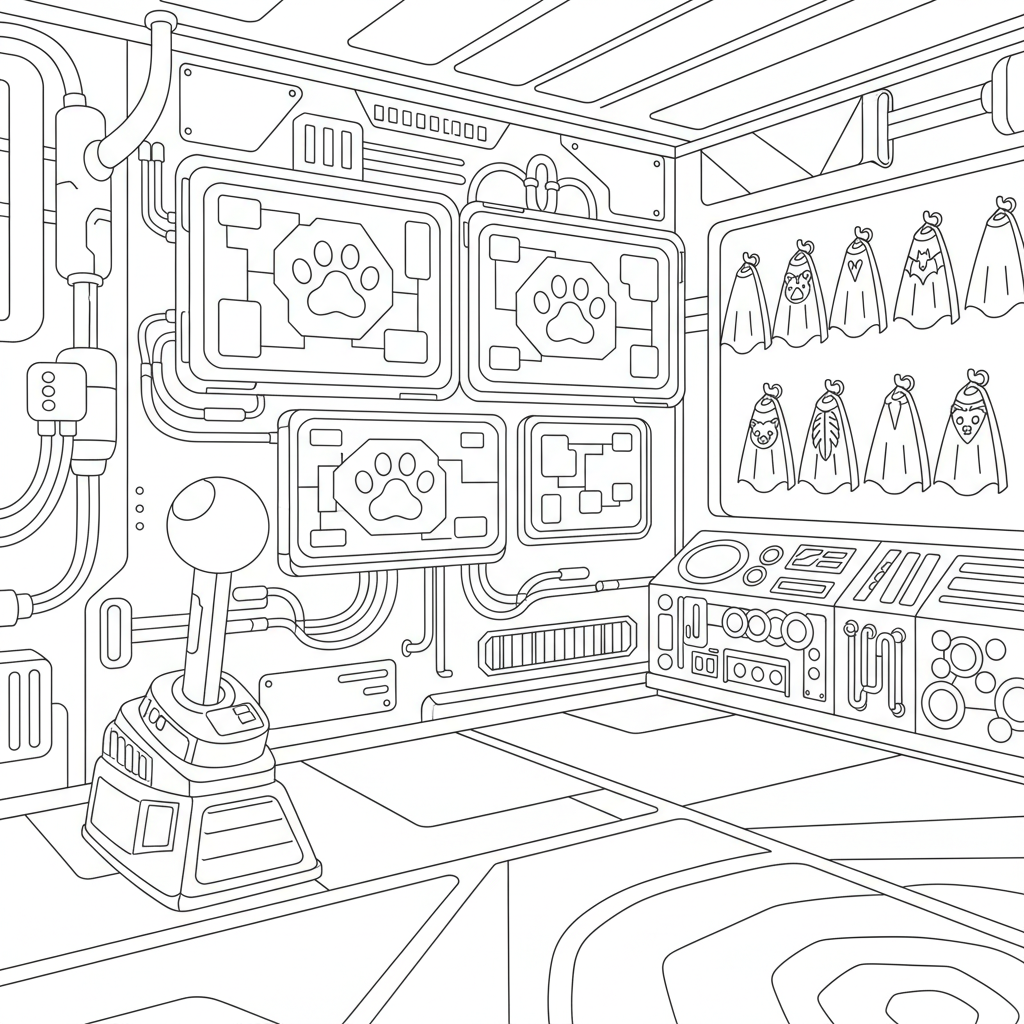 Hero HQ Command — Free Coloring Page for Kids coloring page