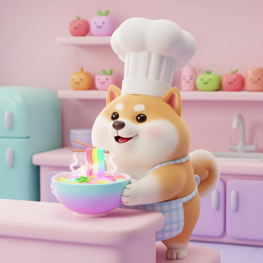 Shiba Inu Chef Cooking Fun — Free Coloring Page for Kids