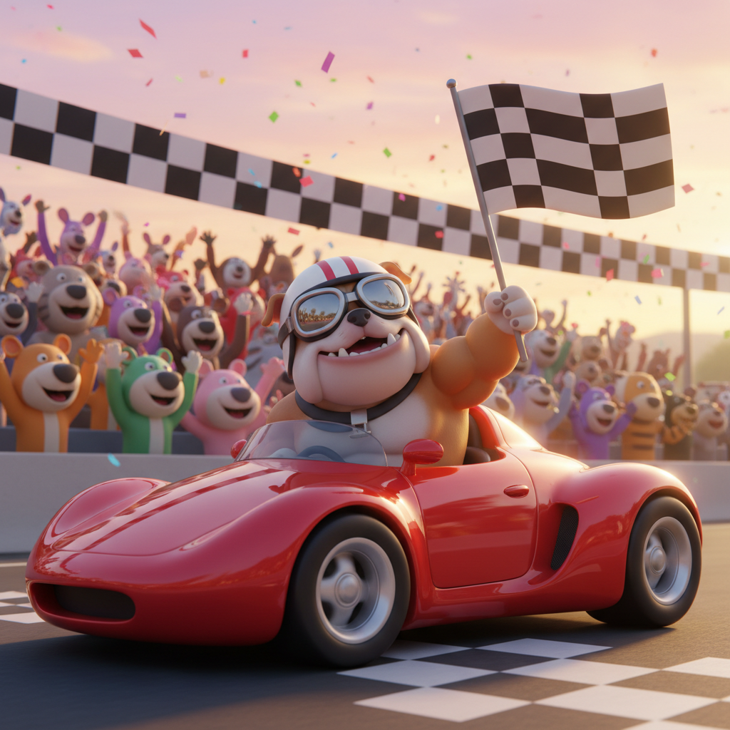 Cheerful Bulldog Racer — Bedtime Story for Kids