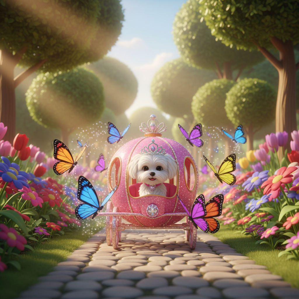 Maltese Princess in a Magical Garden — Bedtime Story for Kids