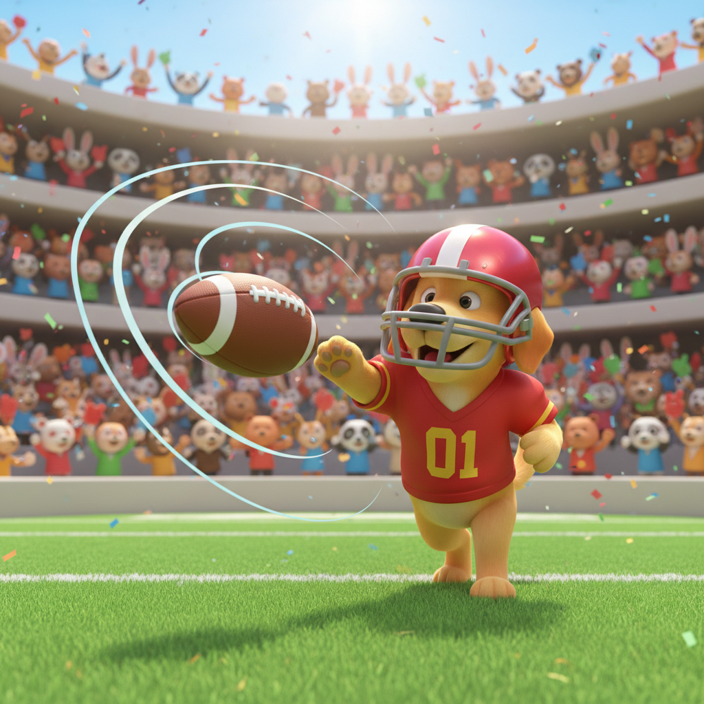 Playful Dog Quarterback Adventure — Bedtime Story for Kids