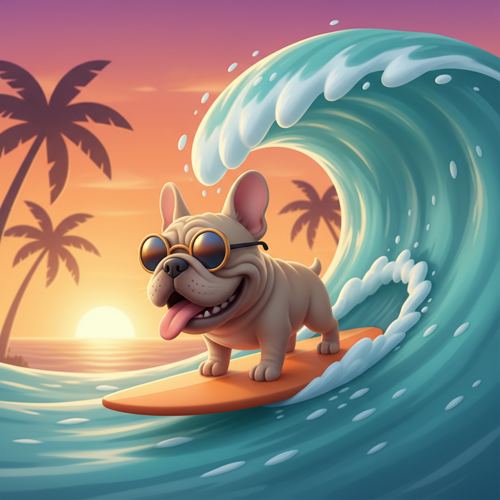 Surfing French Bulldog Tale — Bedtime Story for Kids