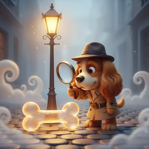 Detective Dog's Adventure — Free Coloring Page for Kids