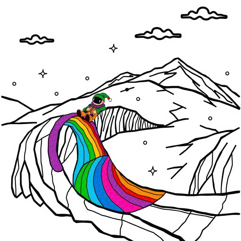 Ice Slide Coloring Page coloring page
