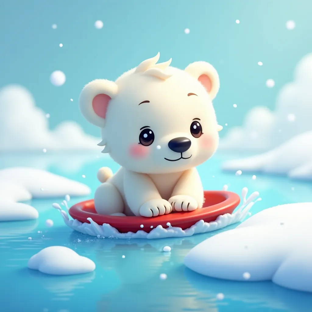 Polar Bear Slide Coloring Page