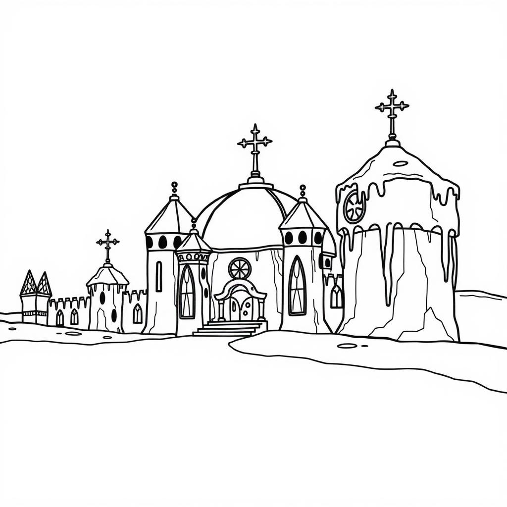 Ice Palace Dawn Coloring Page coloring page