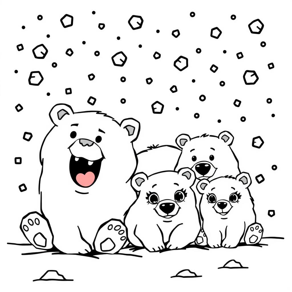Blizzard Bear Coloring Page coloring page
