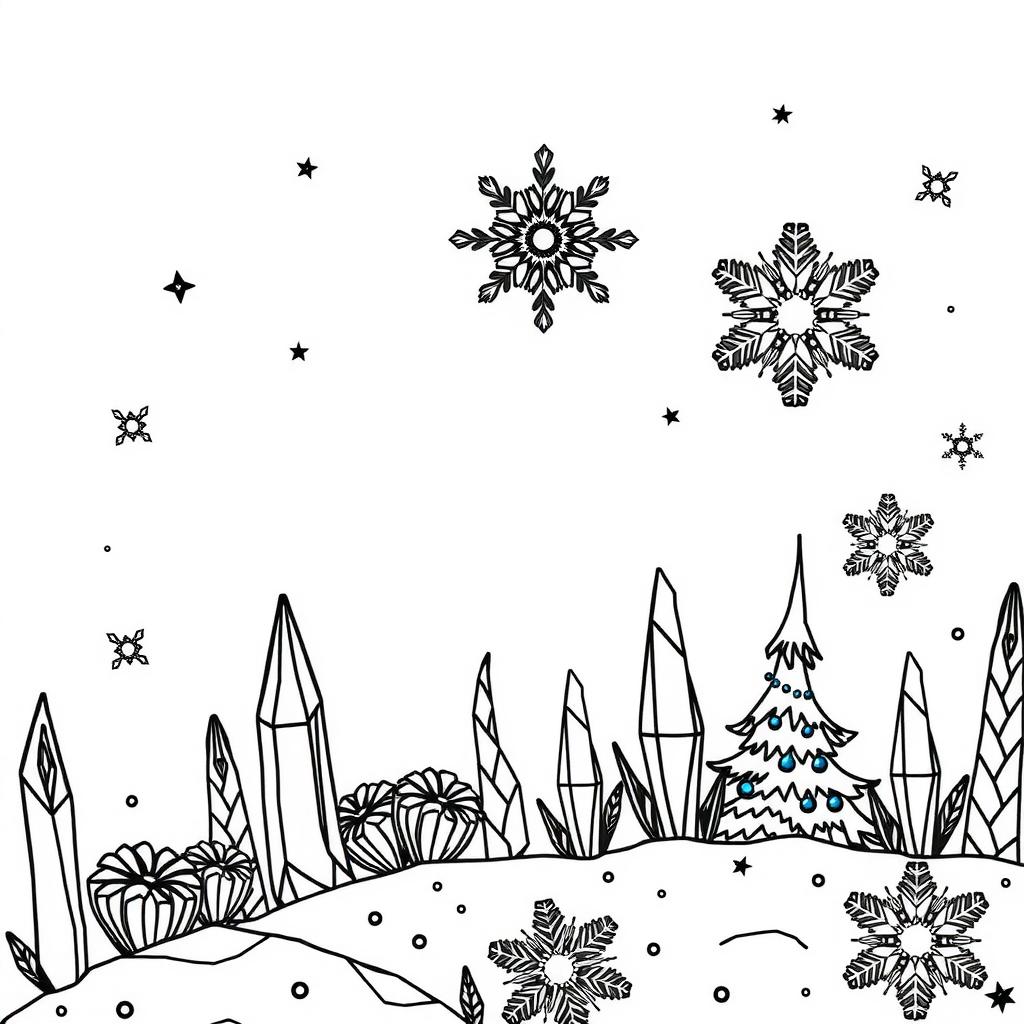 Snowflake Garden Coloring Page coloring page
