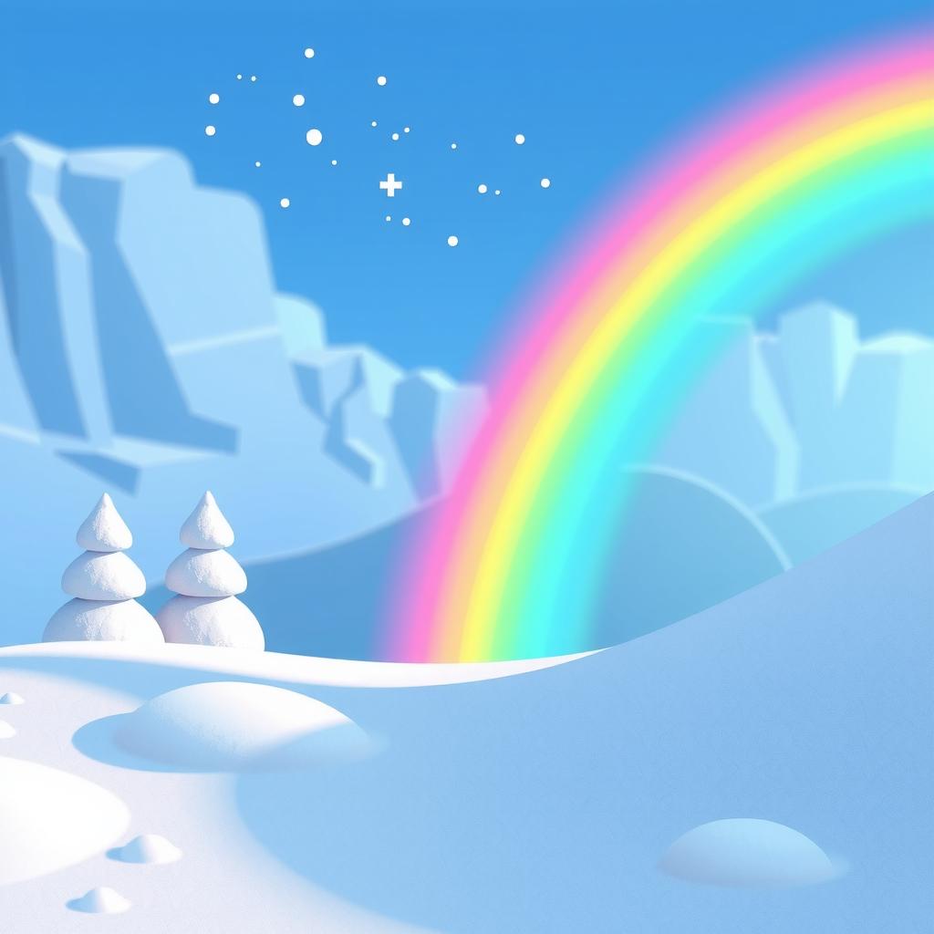 Winter Rainbow Coloring Page