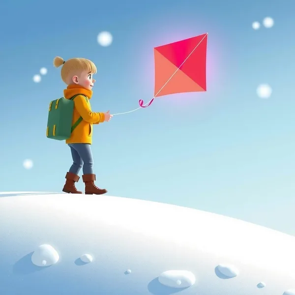 Snow Kite Coloring Page