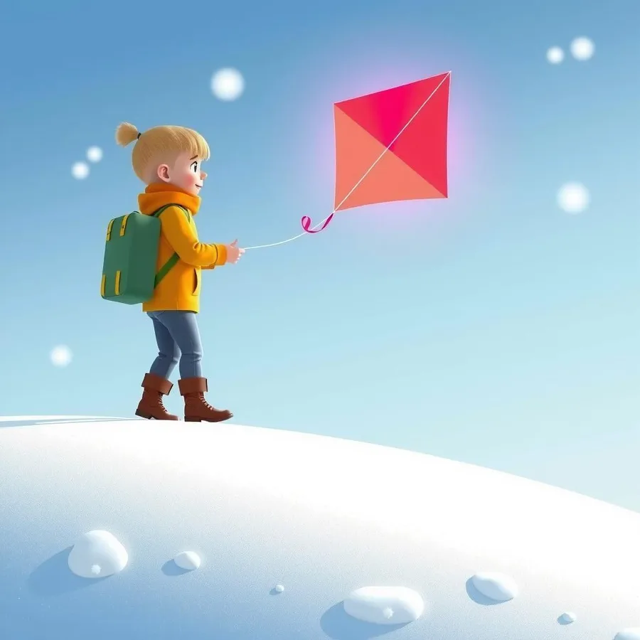 Snow Kite Coloring Page