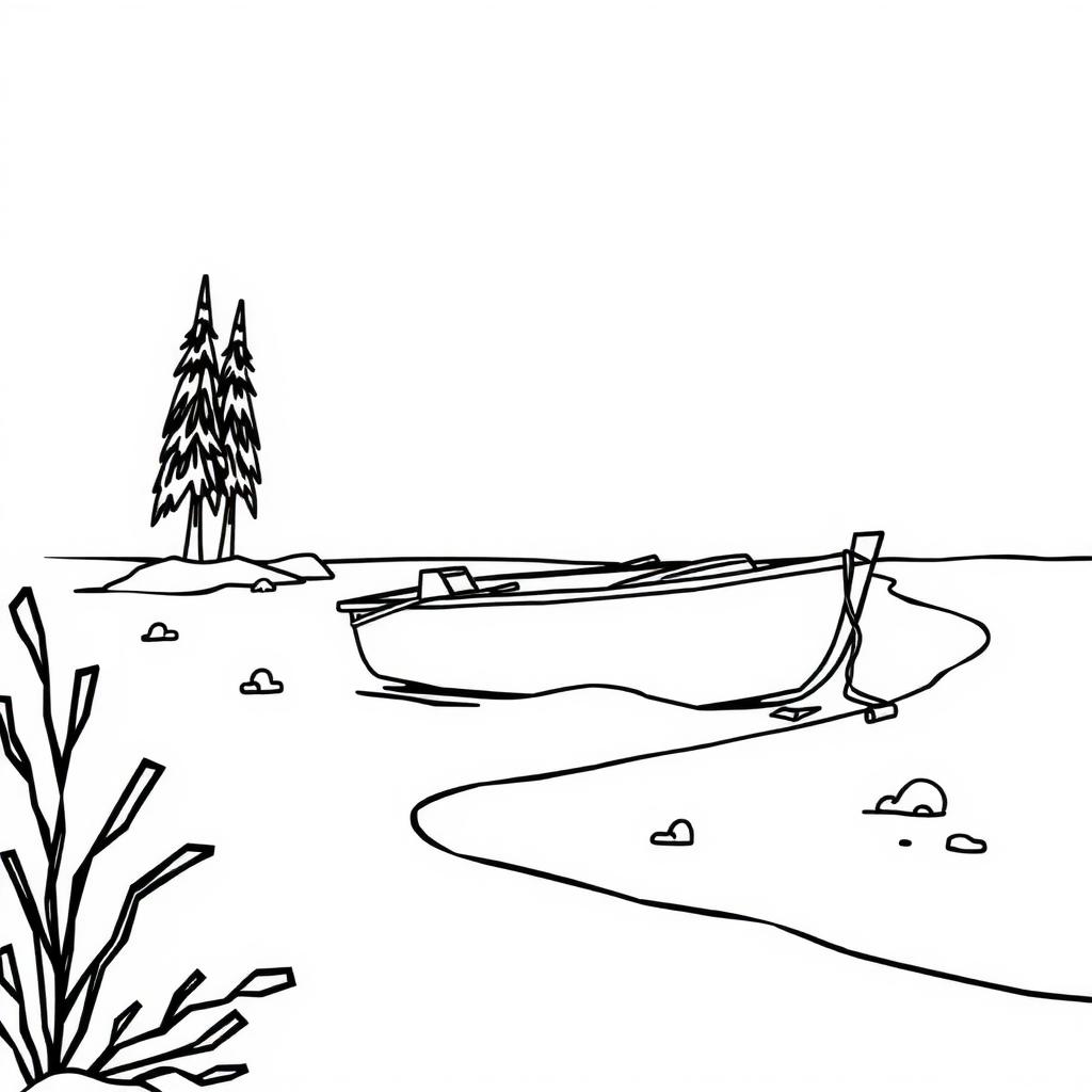 Ice Boat Coloring Page coloring page