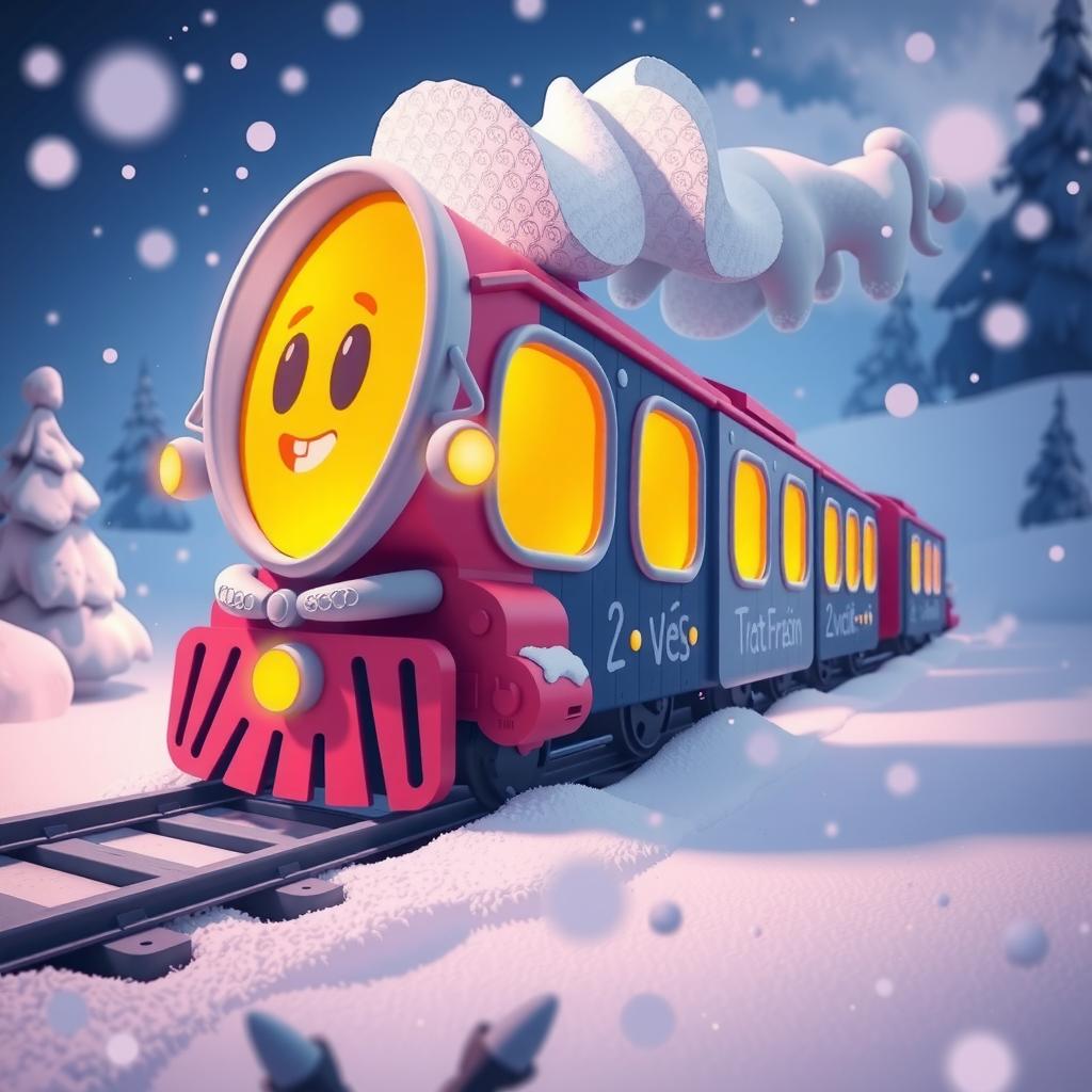 Snowstorm Express Coloring Page