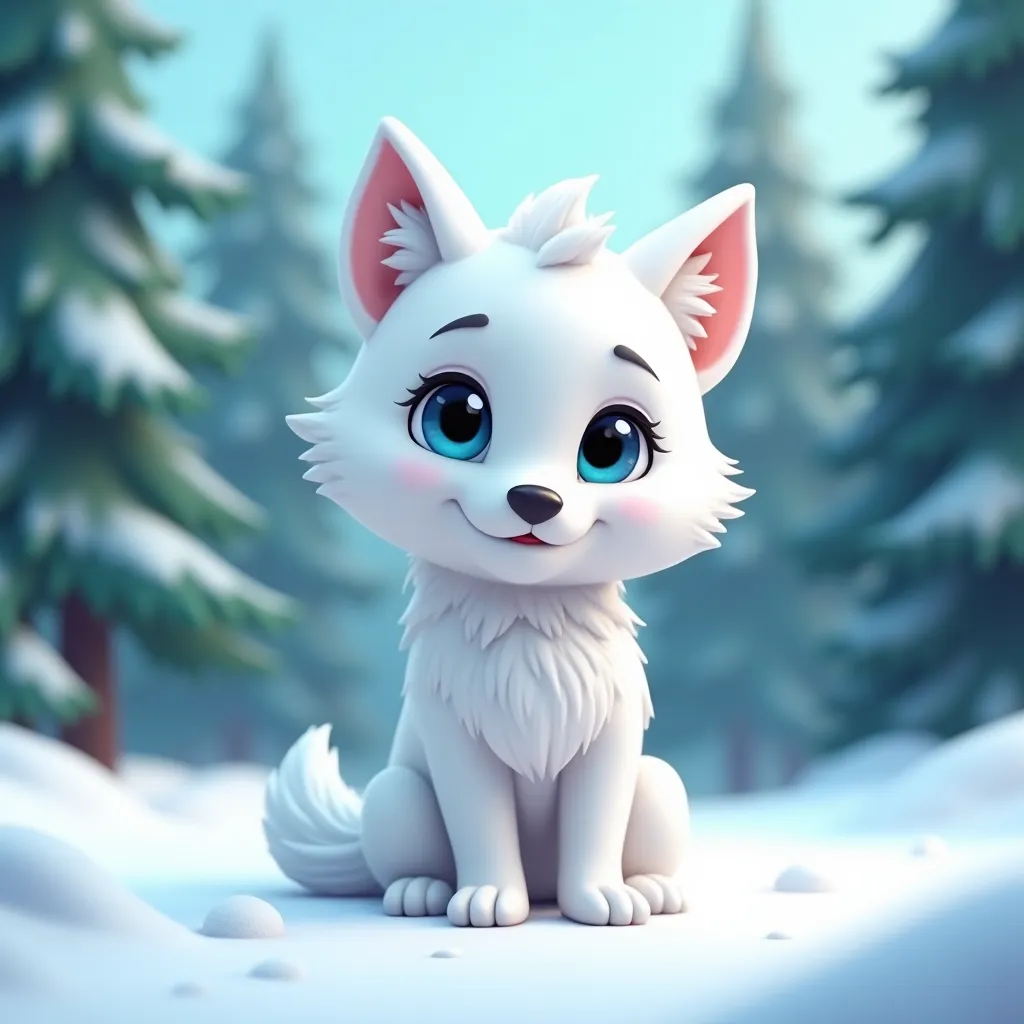 Winter Wolf Coloring Page