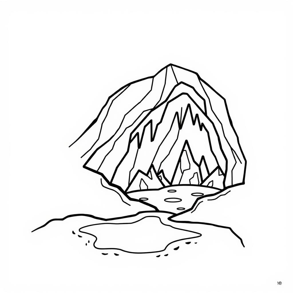 Crystal Cave Coloring Page coloring page