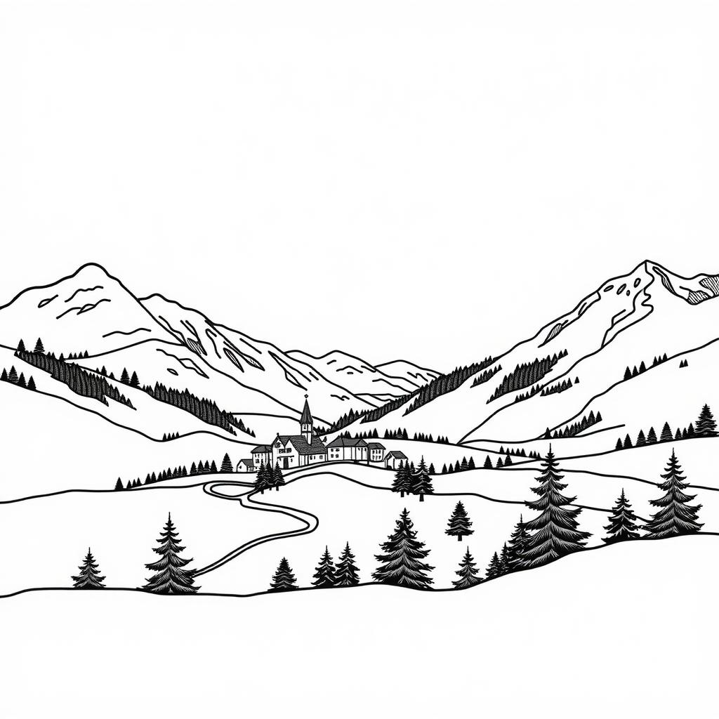 Aurora Lights Coloring Page coloring page