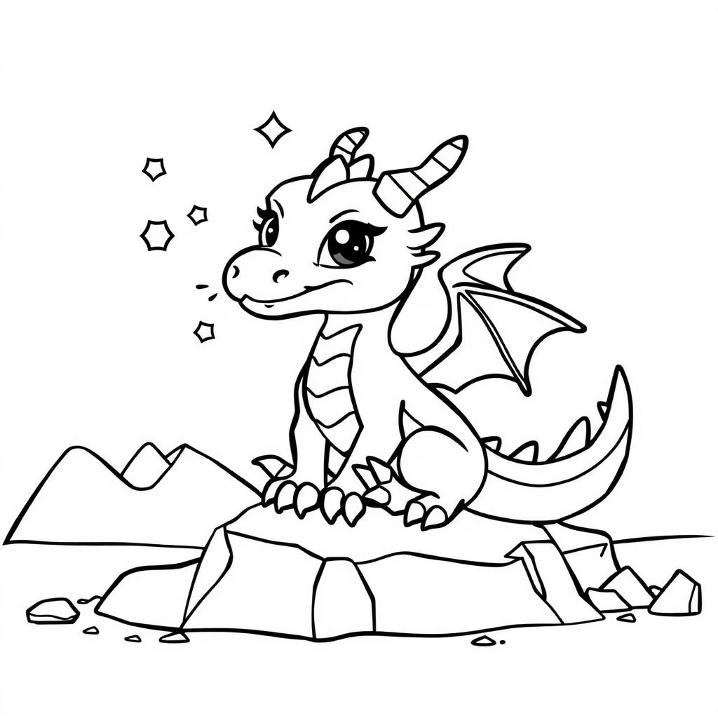 Ice Dragon Coloring Page coloring page