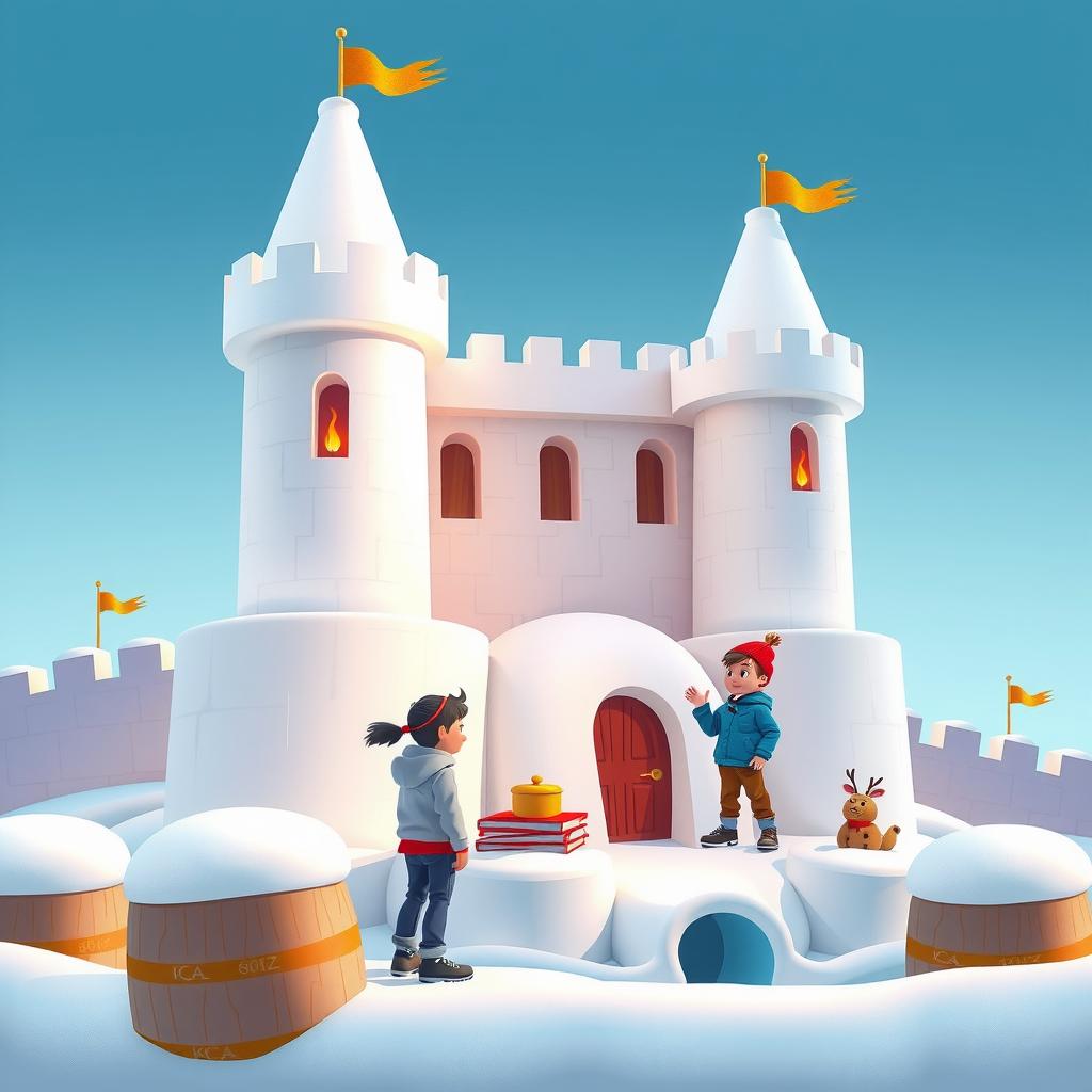 Snowball Castle Coloring Page