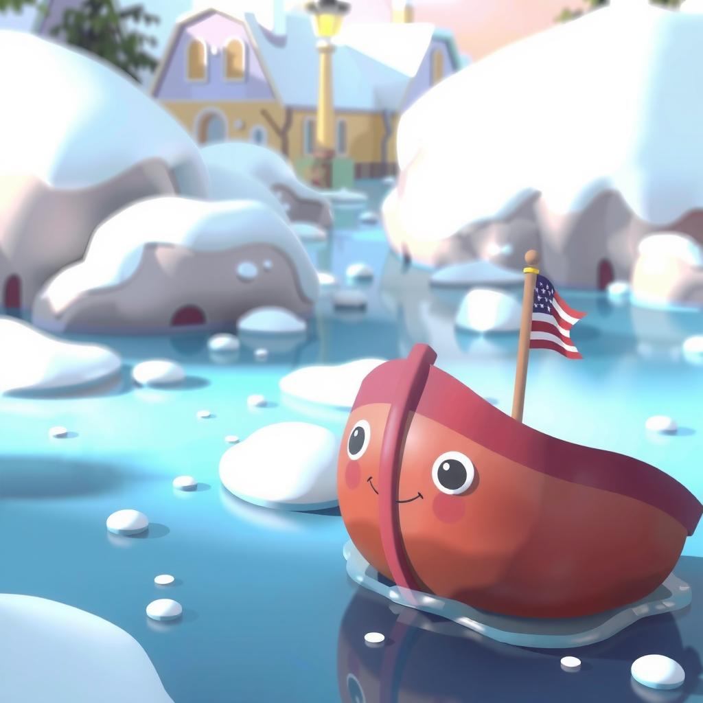 Ice Boat Coloring Page