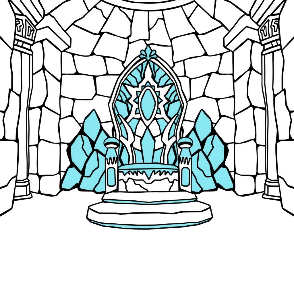 Ice Throne Coloring Page coloring page