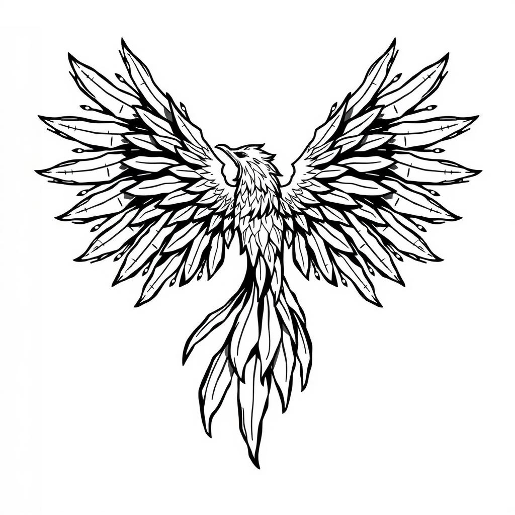 Frost Phoenix Coloring Page coloring page