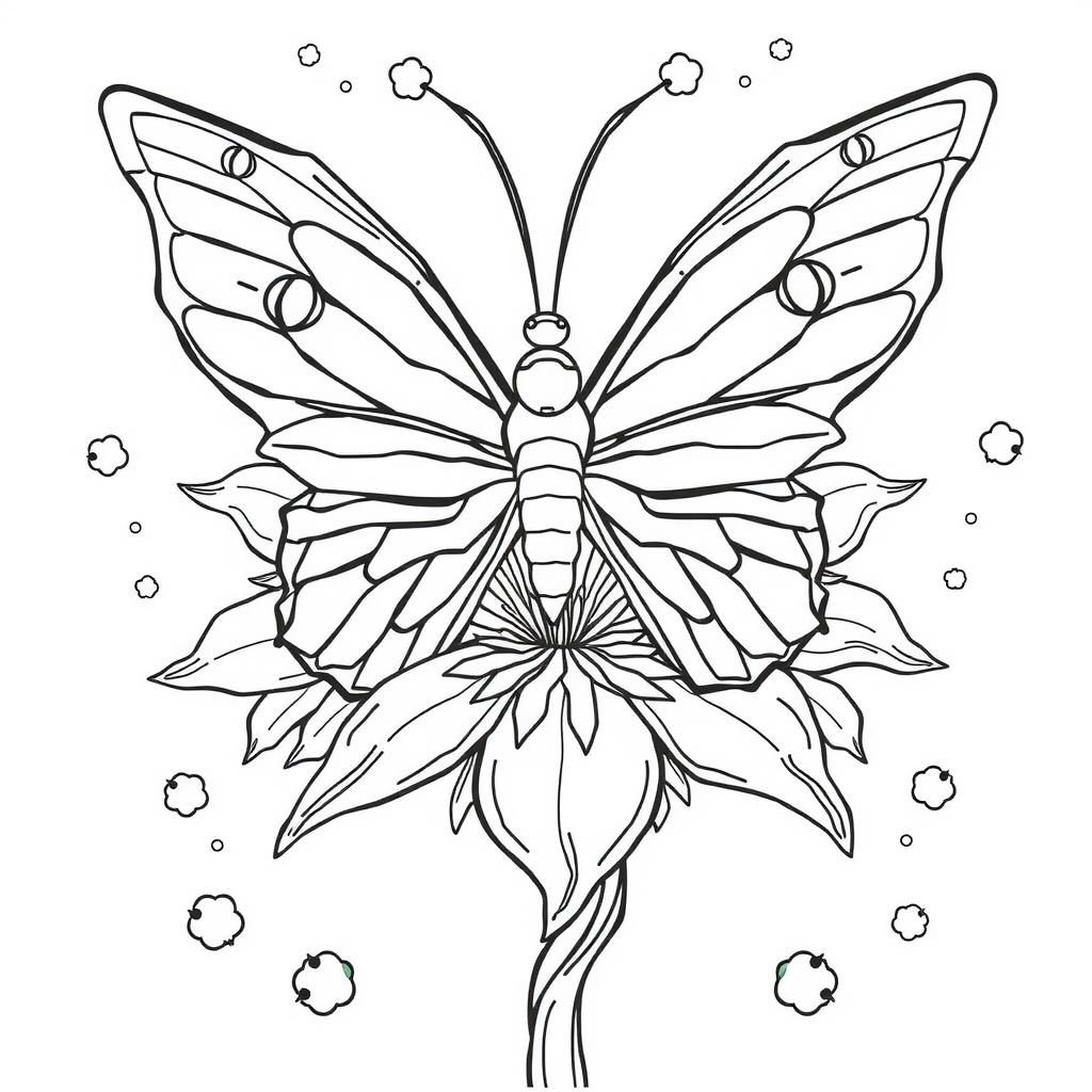Frost Butterfly Coloring Page coloring page