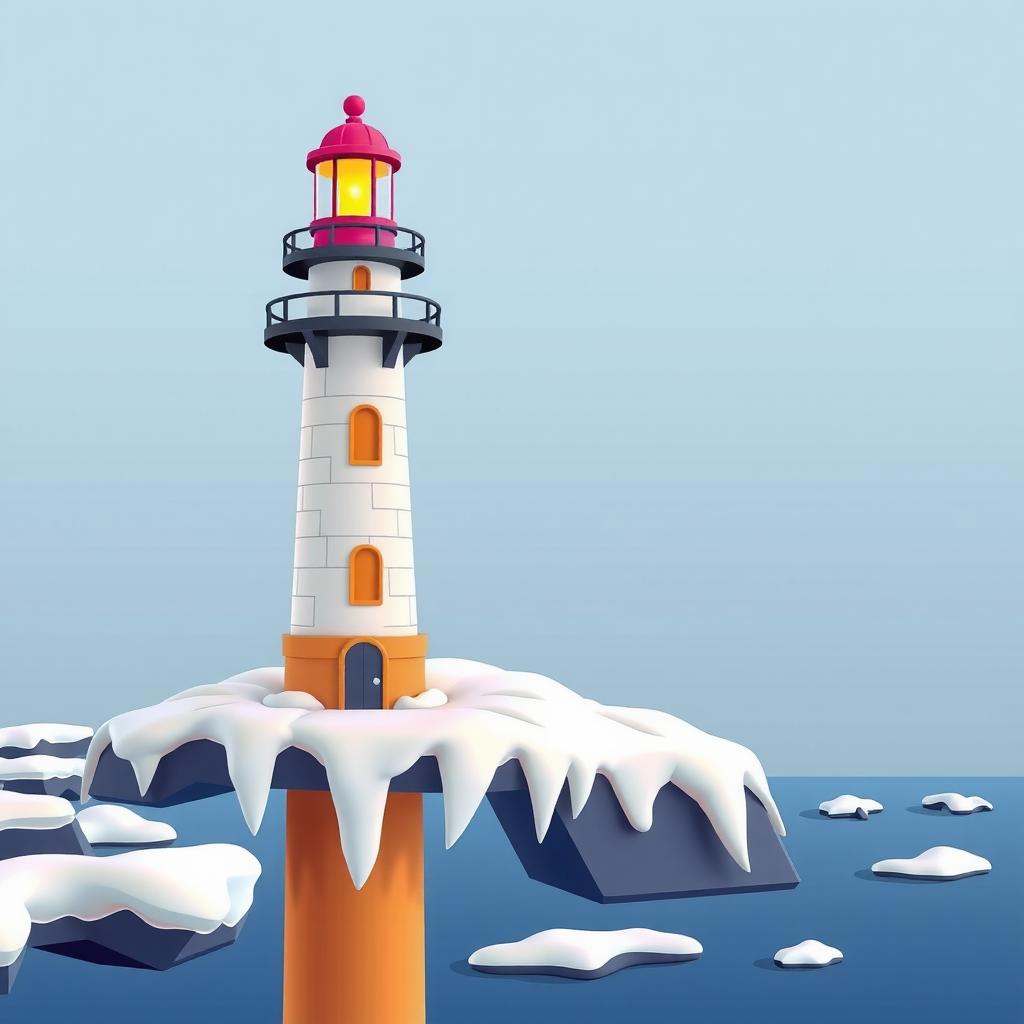 Frosty Lighthouse Coloring Page