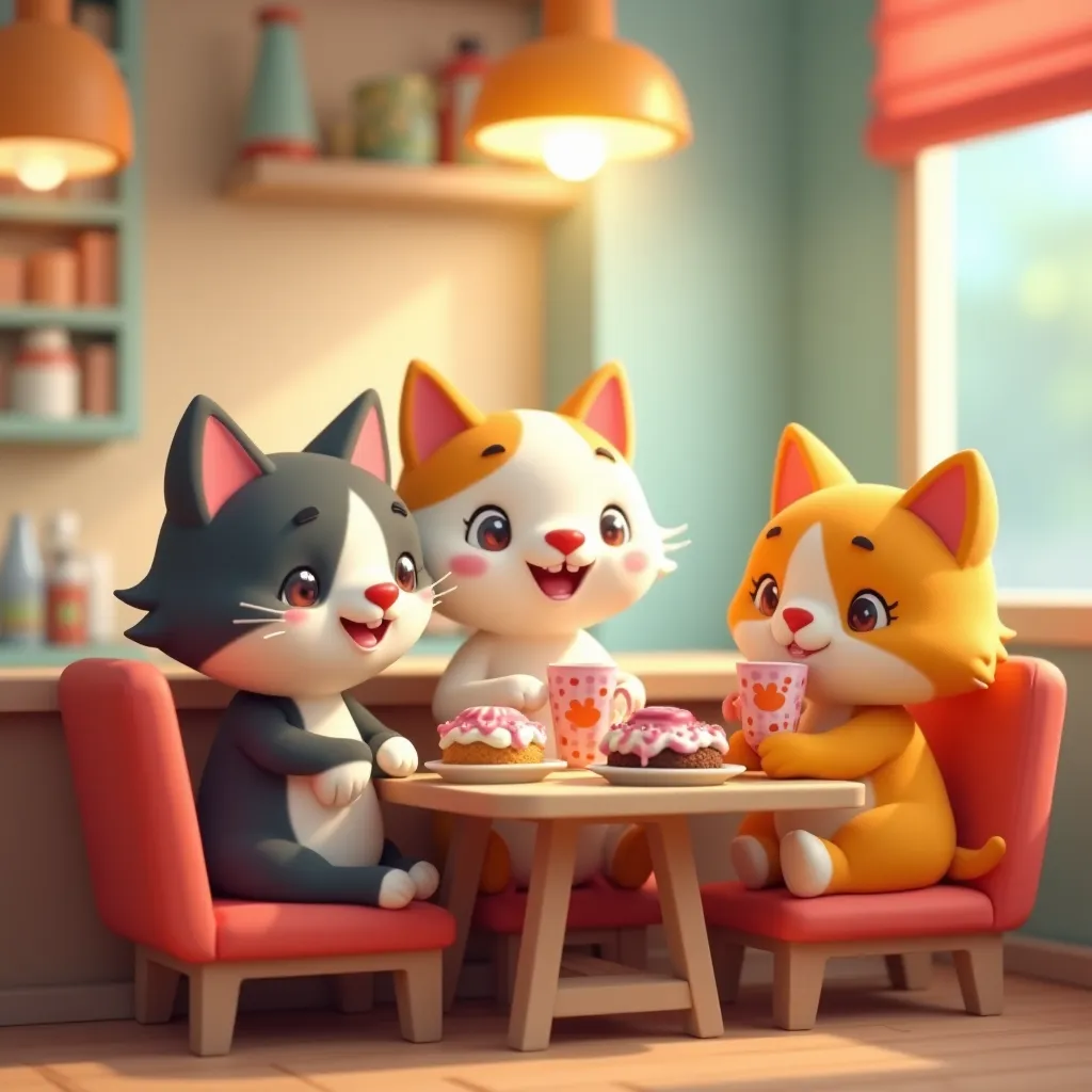 Kitty Cat Café Coloring Page