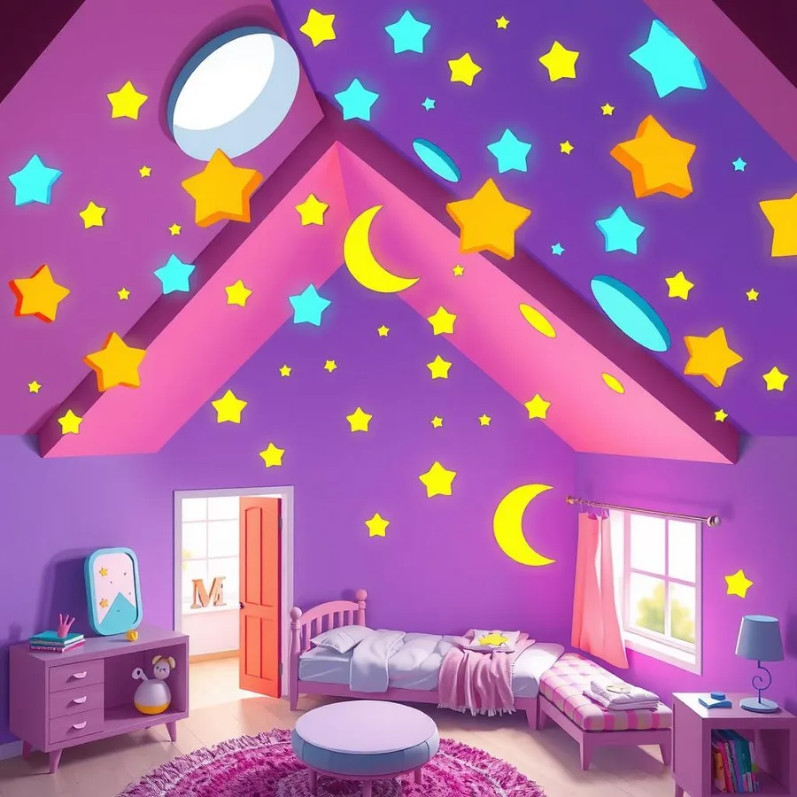 Night Light Loft Coloring Page