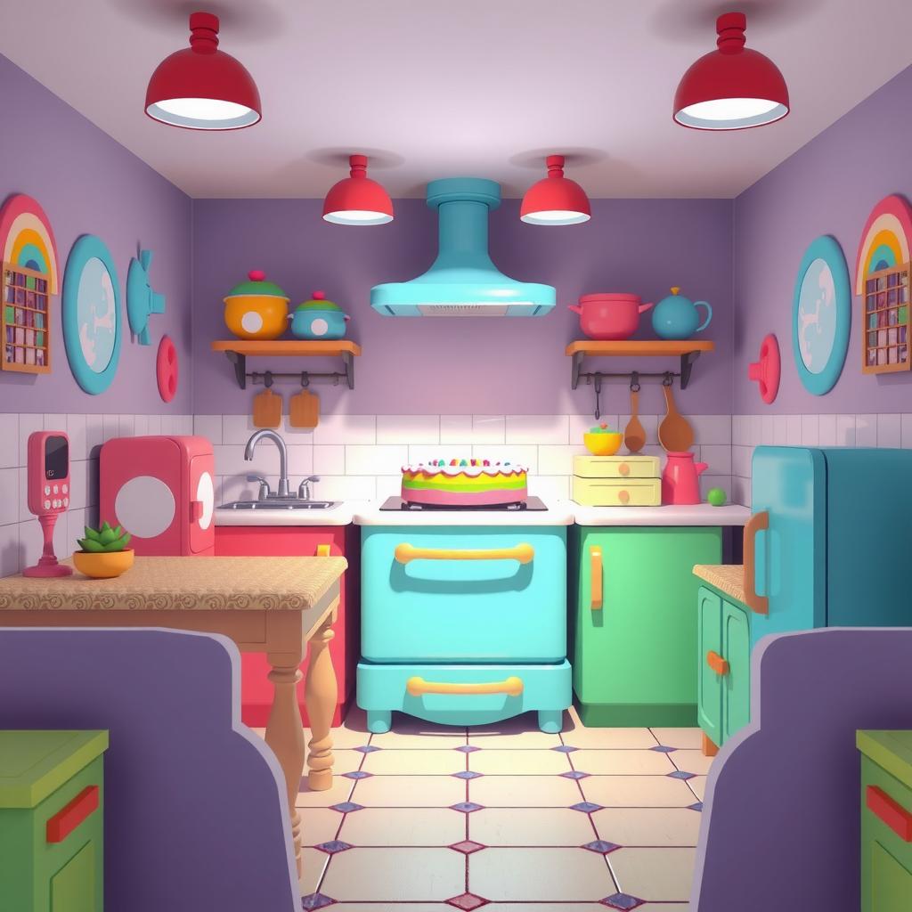 Candy Colour Kitchen Coloring Page