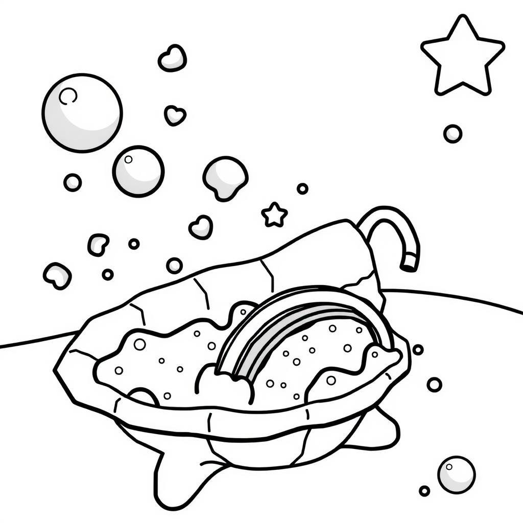 Sparkle Bath Coloring Page coloring page