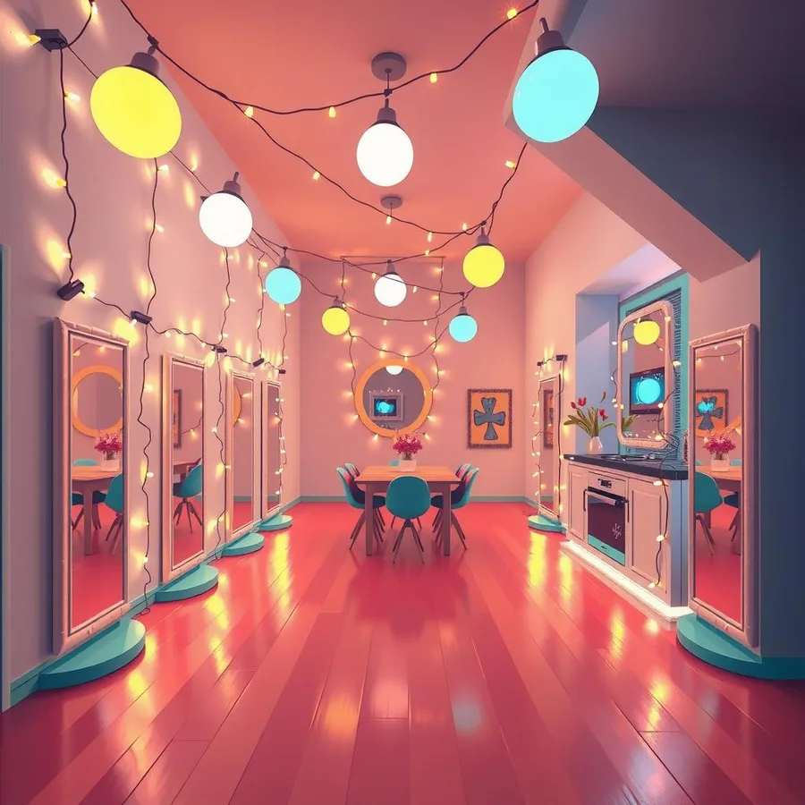 Twinkle Light Loft Coloring Page
