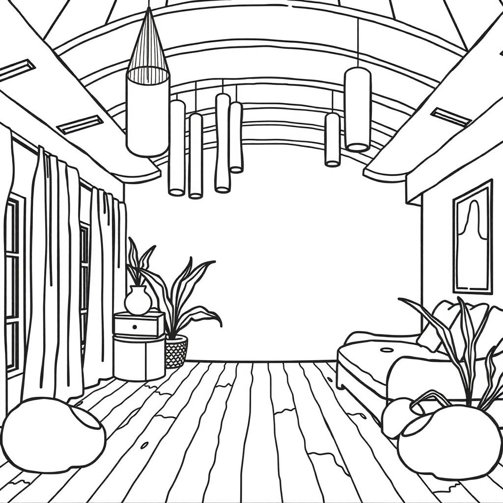 Colour-Change Room Coloring Page coloring page