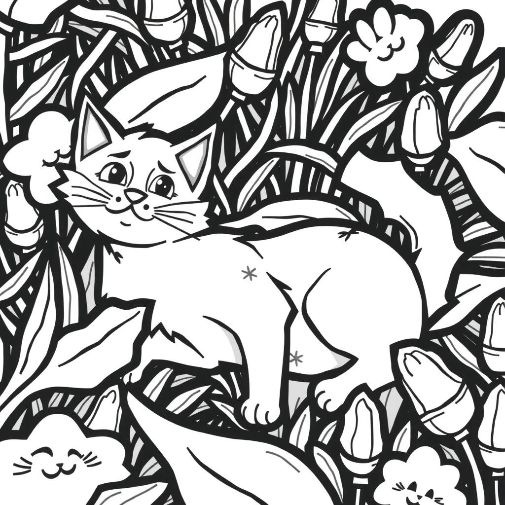 Catnip Garden Coloring Page coloring page